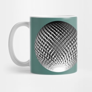 Silver shining sphere in 3d optic Mug